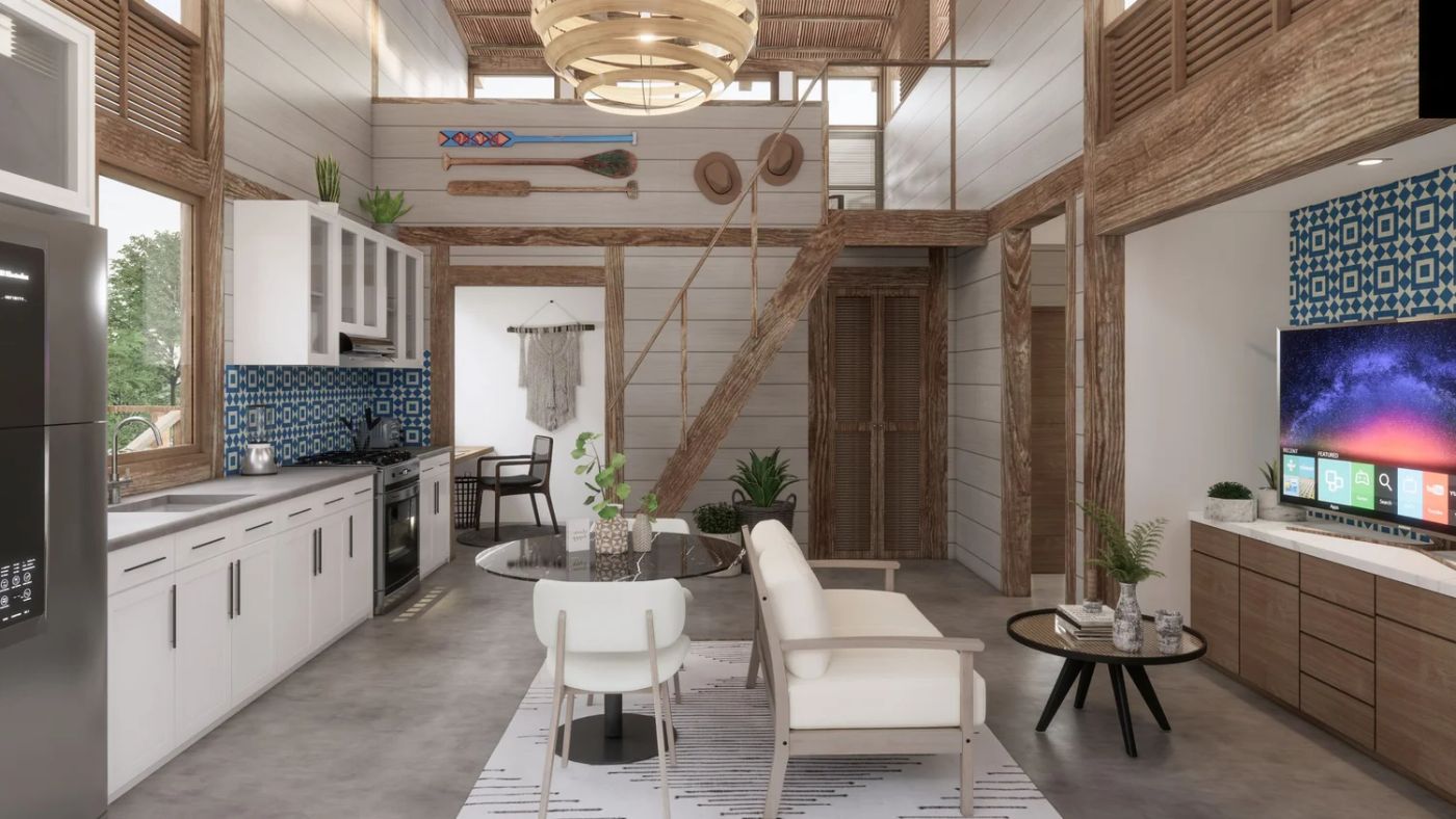 Cakora open living and kitchen area