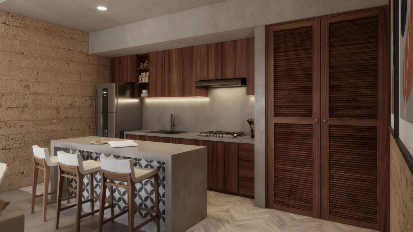 Reinita kitchen with breakfast bar