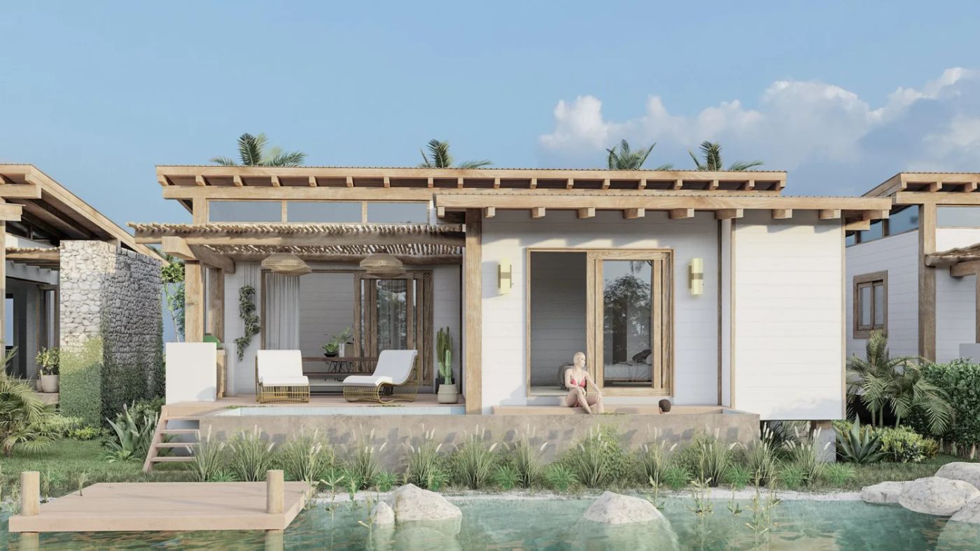 Tula waterfront deck and landscaping