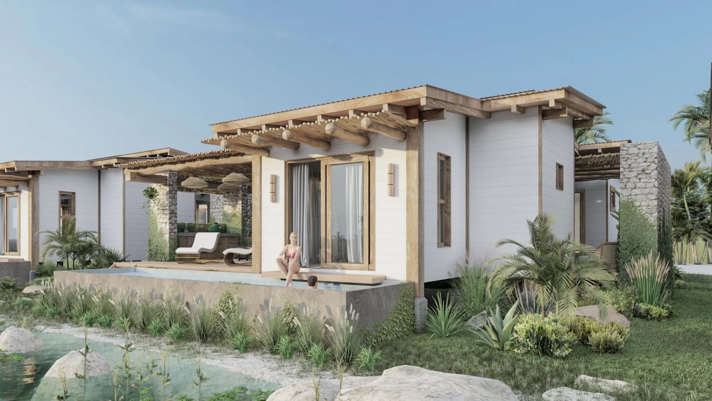 Udara home with outdoor seating and pool